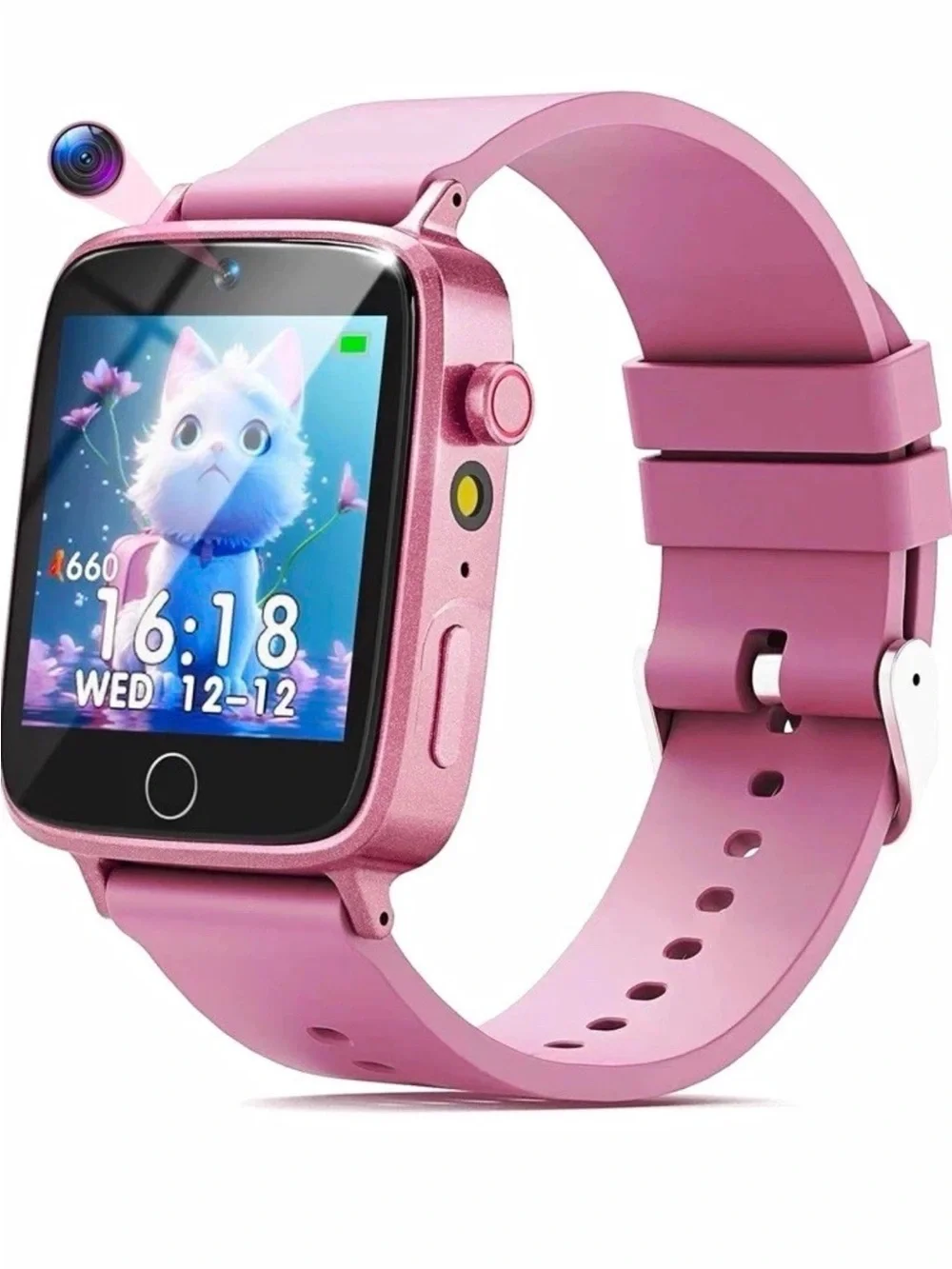 Kids Pink Smartwatch with Camera - Brand Unspecified